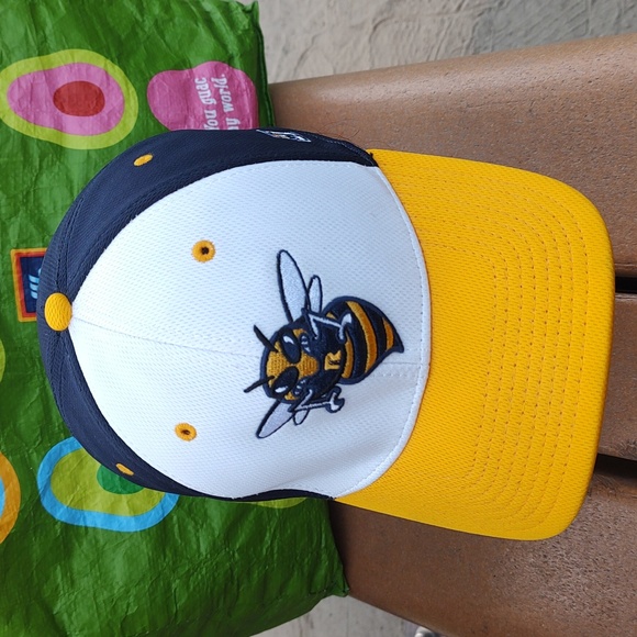 Rochester Community & Technical College Yellow Jackets Embroidered Logo Blue Cap - Picture 1 of 13